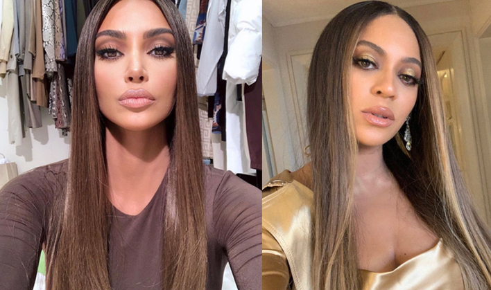 Kim Kardashian och Beyoncé Kim Kardashian och Beyoncé