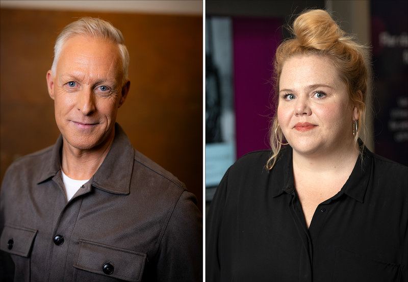 SVT:s nyårsvärdar: André Pops och Linnea Wikblad.