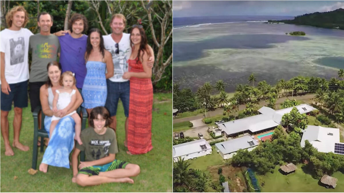 Familjen Beitz skänker bort sitt hus på en tropisk ö.