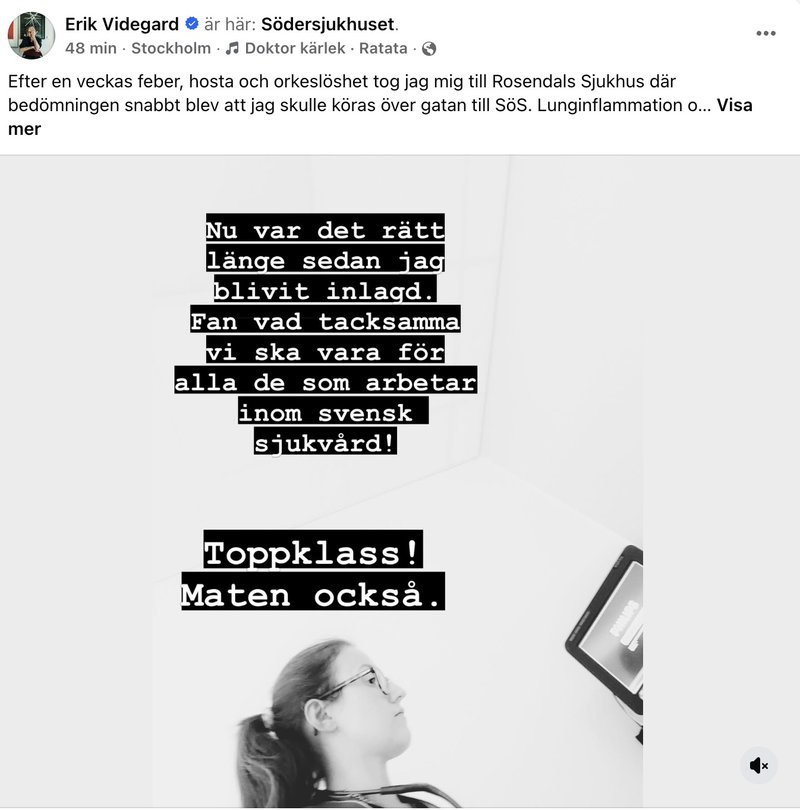 Skärmavbild: facebook.com/erik.videgard Skärmavbild: facebook.com/erik.videgard