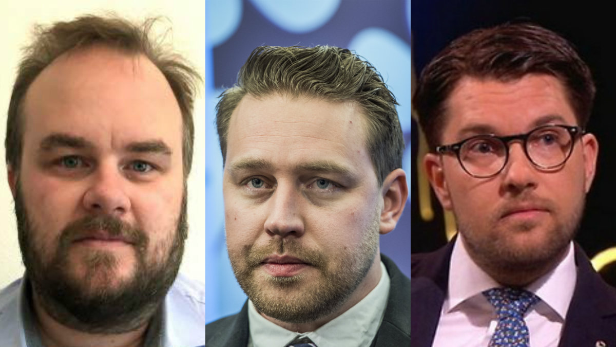 Nils Karlsson (MP), Mattias Karlsson (SD) och Jimmie Åkesson (SD)