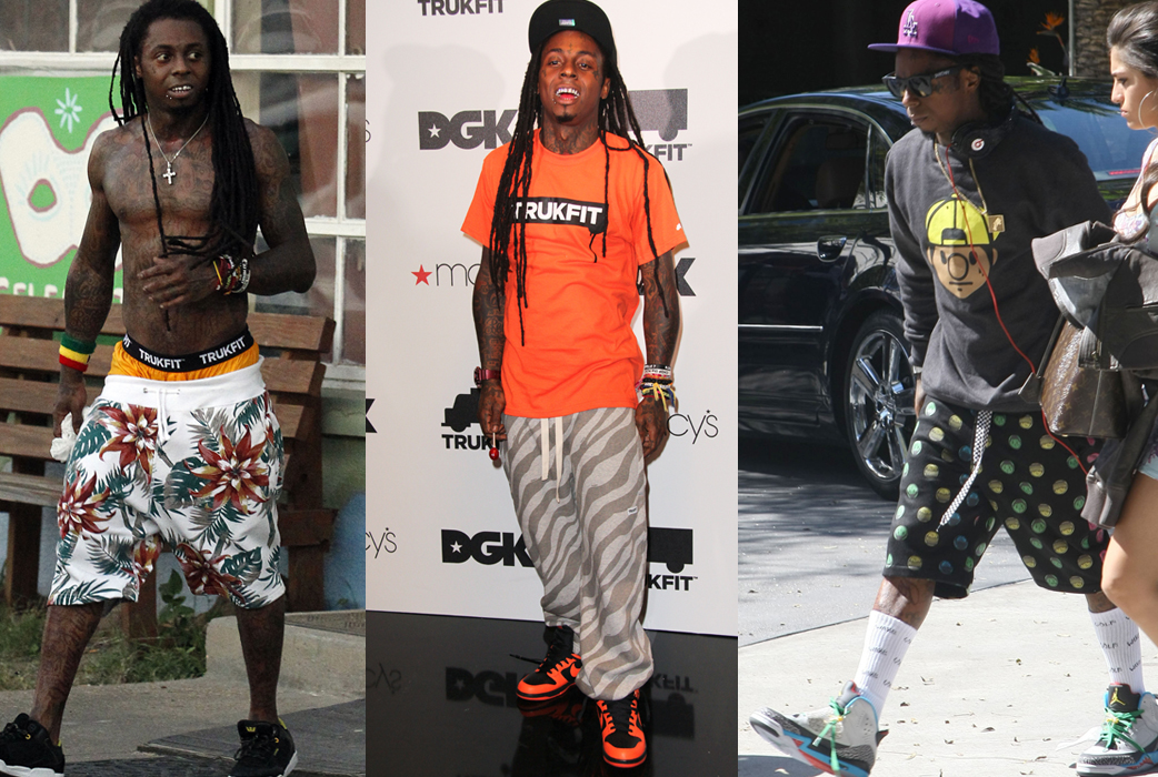 Lil Waynes klädstil är minst sagt eklektisk. Absurd. Färgsprakande. Och vansinnigt smaklös. Lil Waynes klädstil är minst sagt eklektisk. Absurd. Färgsprakande. Och vansinnigt smaklös.