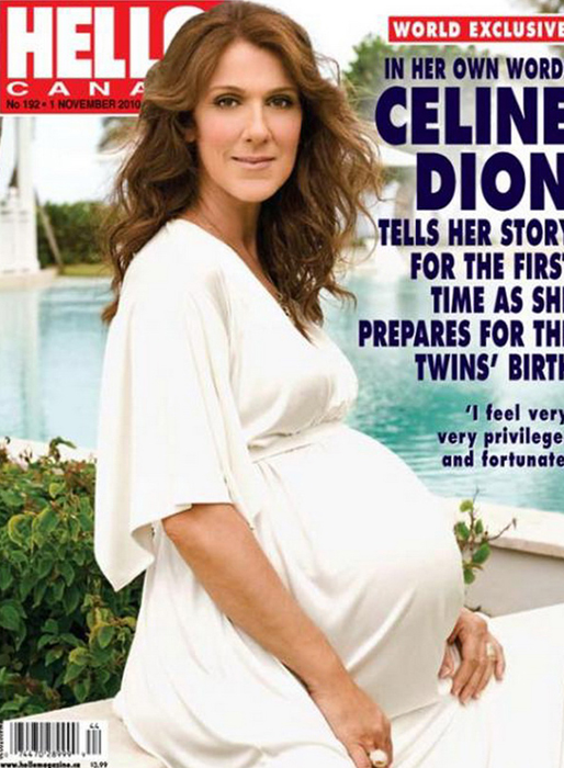 Celine Dions mage var inte direkt liten. Här på omslaget till Hello. Celine Dions mage var inte direkt liten. Här på omslaget till Hello.
