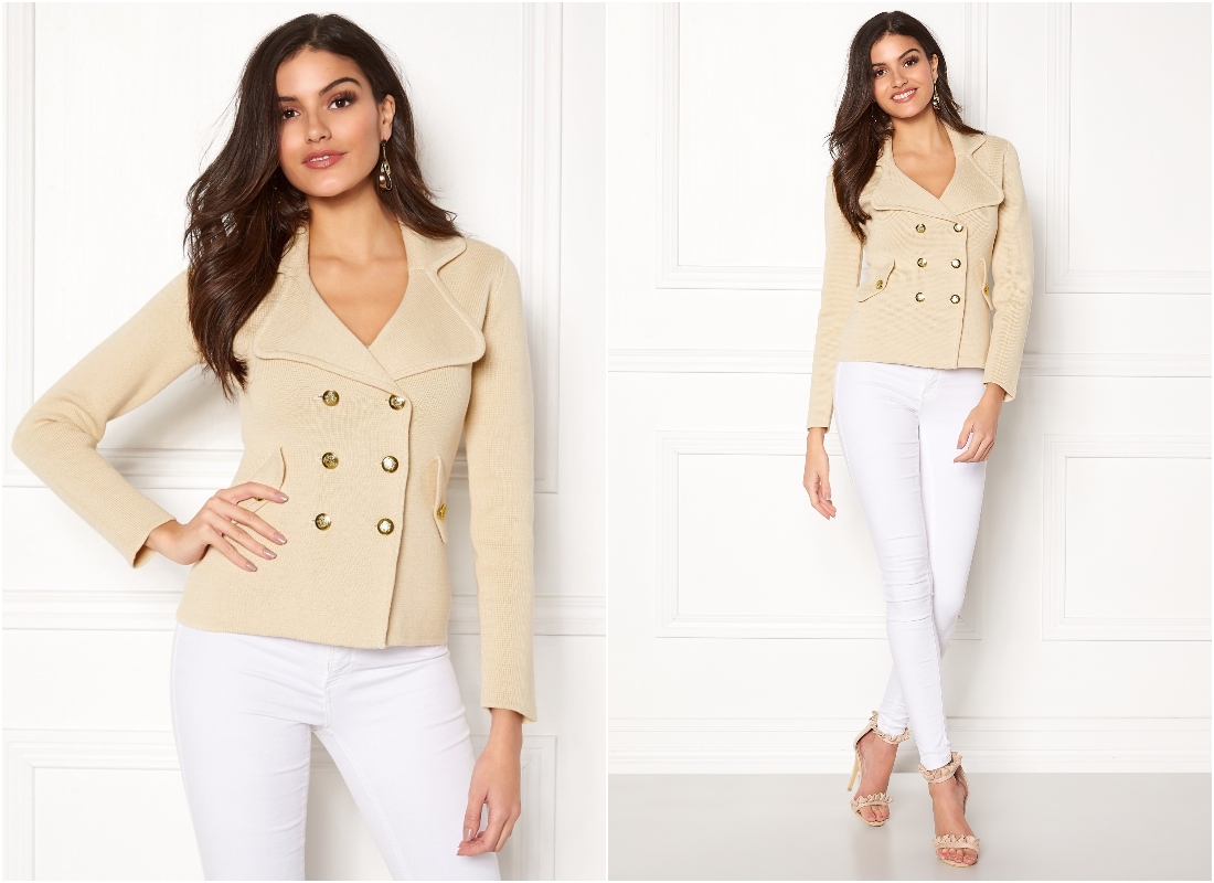 Beige stickad kavaj Beige stickad kavaj
