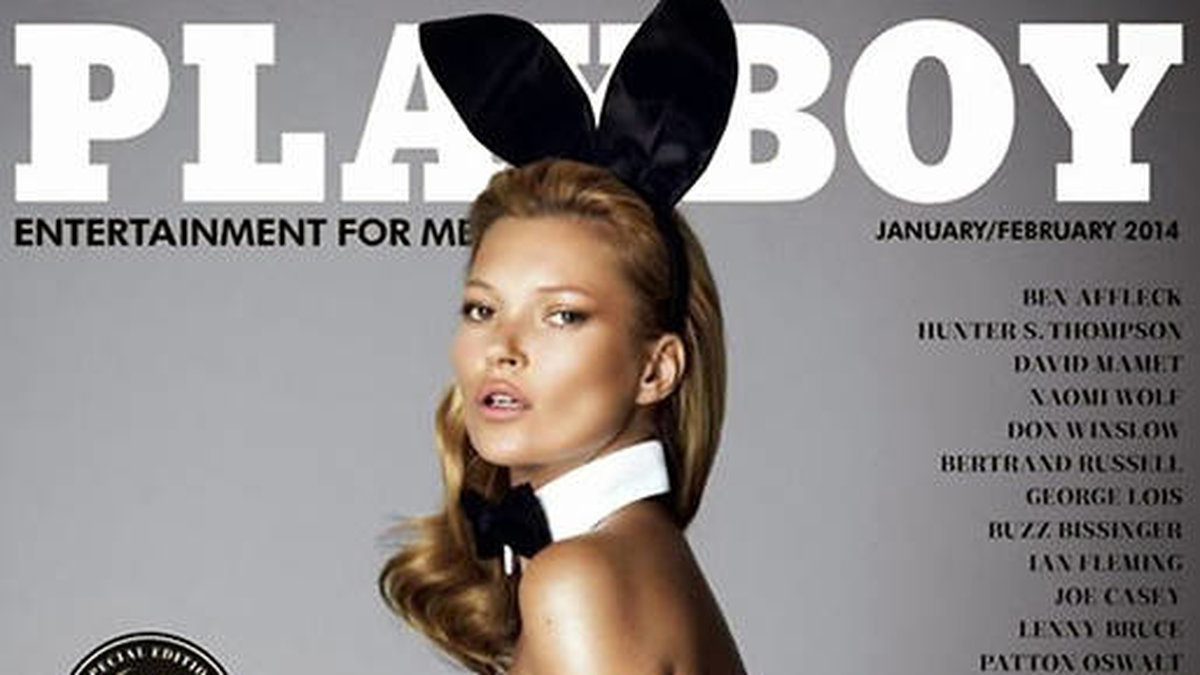 Supermodellen Kate Moss poserade i Playboy.