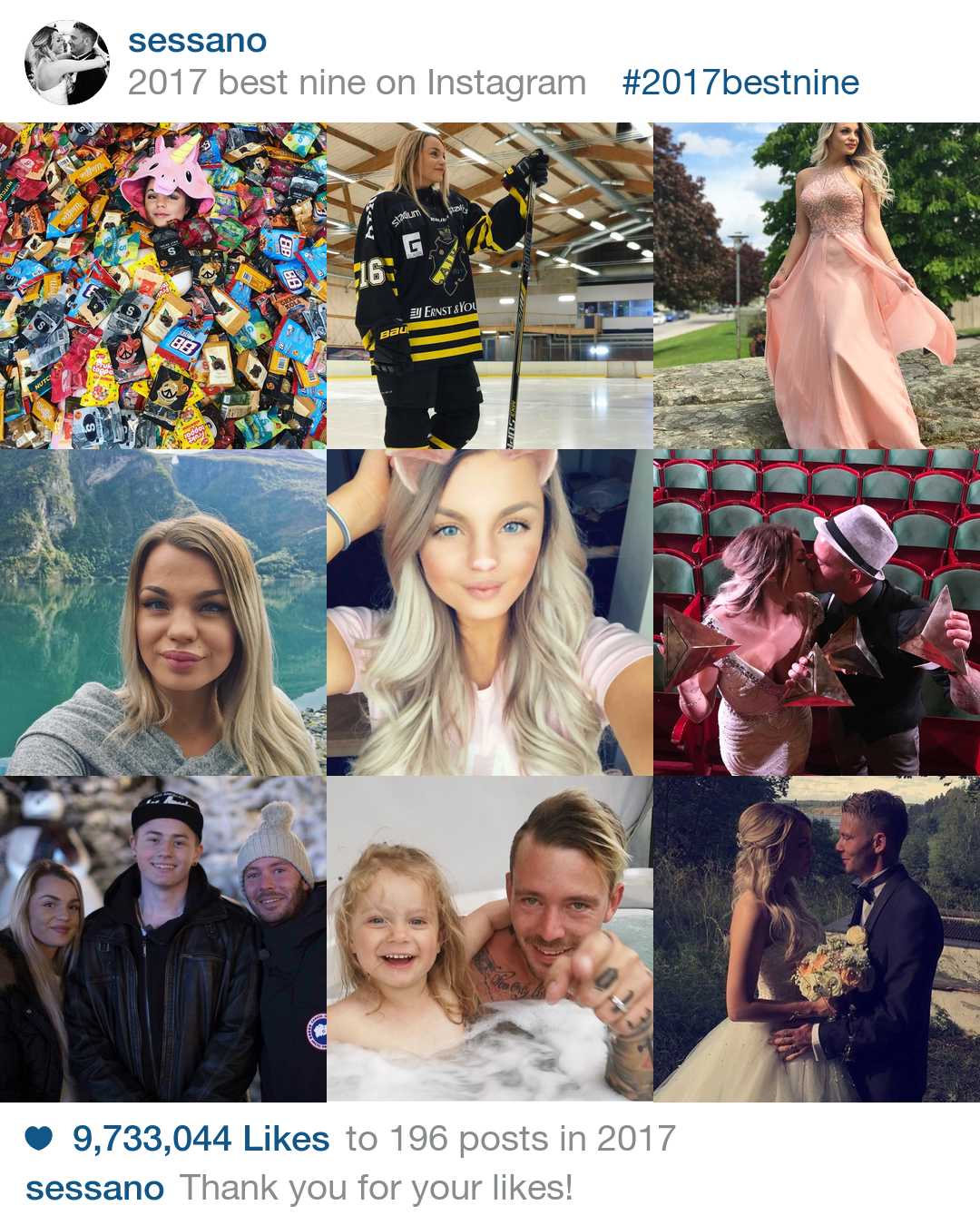 Jonna Lundell fick många likes på Instagram. Jonna Lundell fick många likes på Instagram.