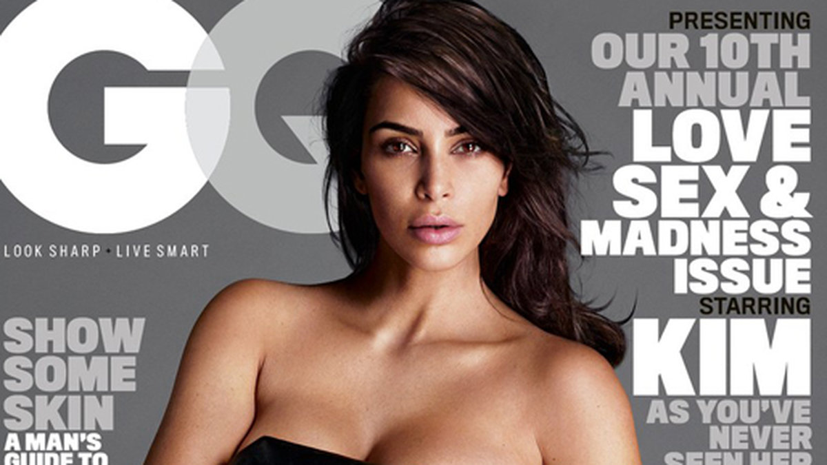 Kim Kardashian på omslaget till GQ. 