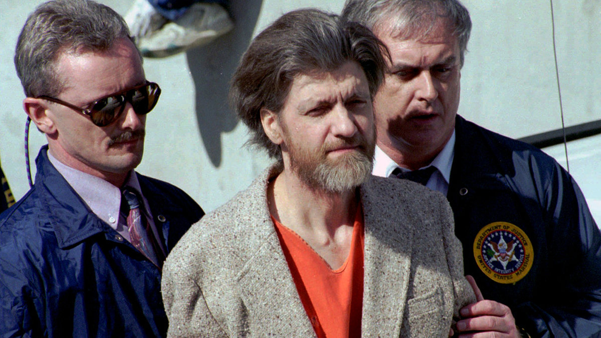 Ted Kaczynski, känd som 'unabombaren', har avlidit. Han greps 1996 efter att ha bedrivit en bombkampanj i 17 år som ledde till att tre människor miste livet. Arkivbild.