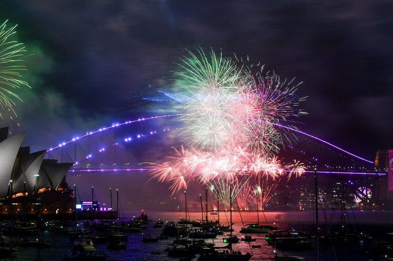 Fyrverkerier i Sydney.