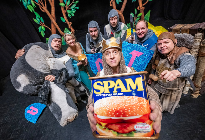 David Sigfridsson, Anki Albertsson, Fredrik Lexfors, Samuel Fröler, Ankan Johansson, Morgan Alling och Kim Sulocki spelar i den svenska uppsättningen av "Spamalot" i höst.