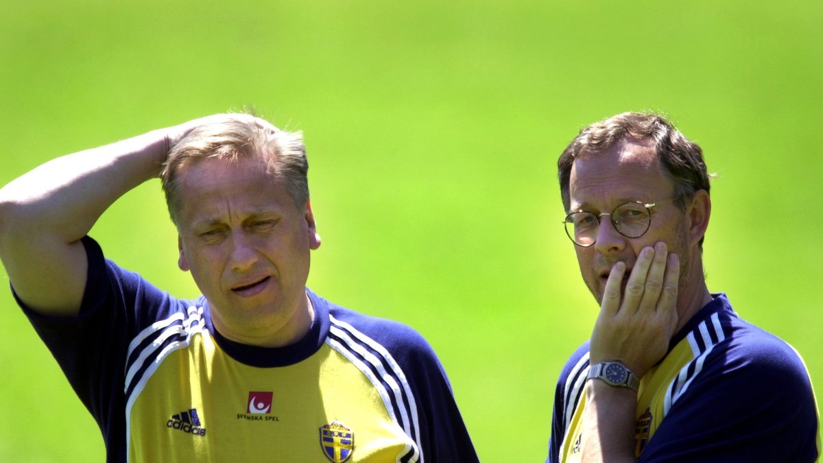 Lars och Tommy på plats i Belgien. EM 2000 blev ett fiasko och Sverige slutade sist i sin grupp. 