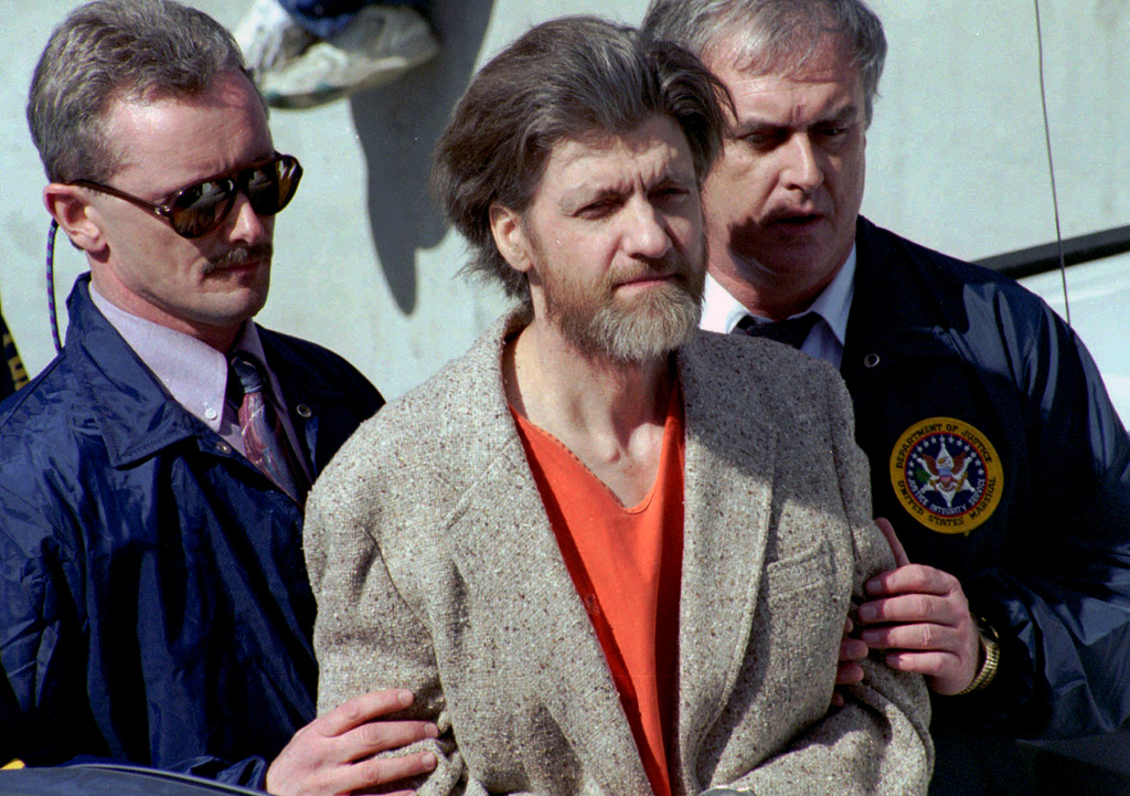 Ted Kaczynski, känd som 'unabombaren', har avlidit. Han greps 1996 efter att ha bedrivit en bombkampanj i 17 år som ledde till att tre människor miste livet. Arkivbild.