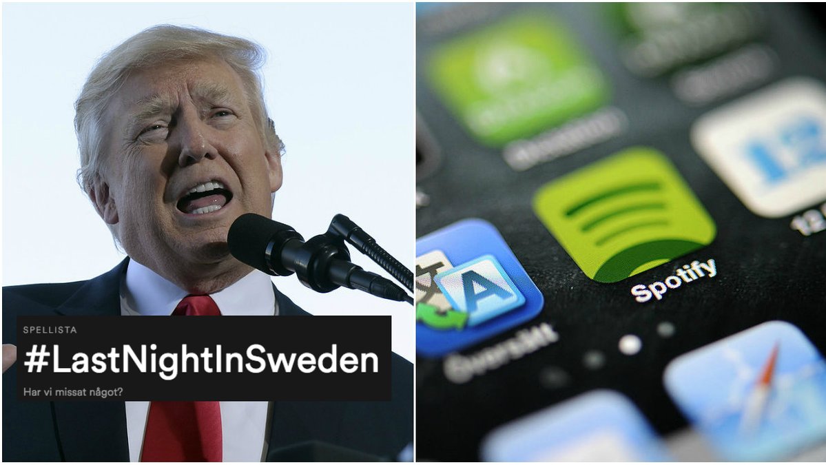 Donald Trump fick sig en känga av musikjätten Spotify efter sitt uttalande om Sverige. 