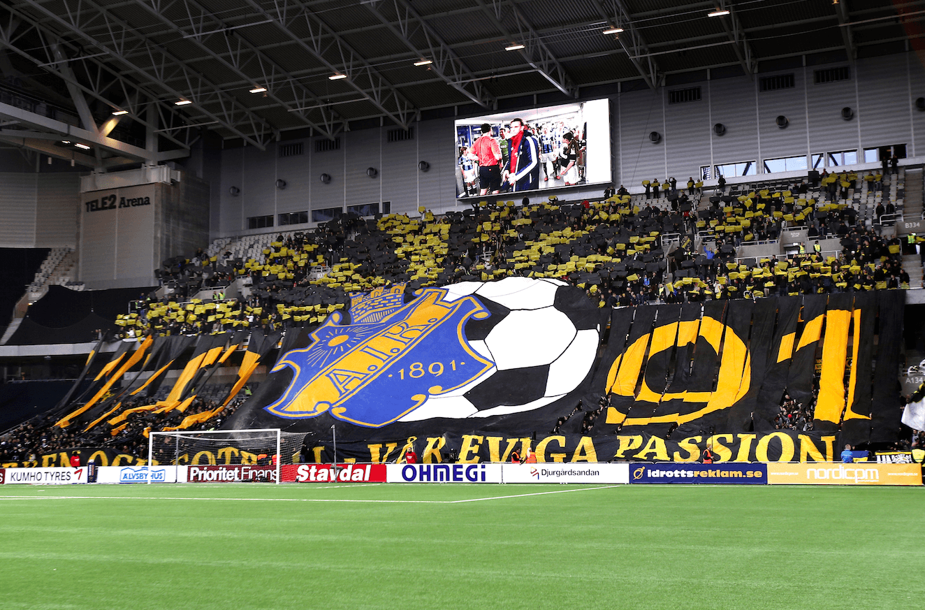 Även på Tele2 kör AIK de snyggaste tifon. Även på Tele2 kör AIK de snyggaste tifon.