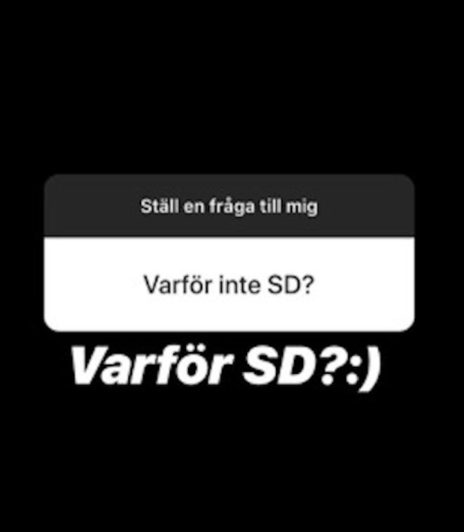 Linn Ahlborg tar avstånd från SD Linn Ahlborg tar avstånd från SD