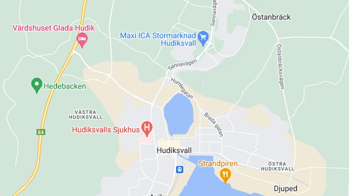 Google maps, Hudiksvall