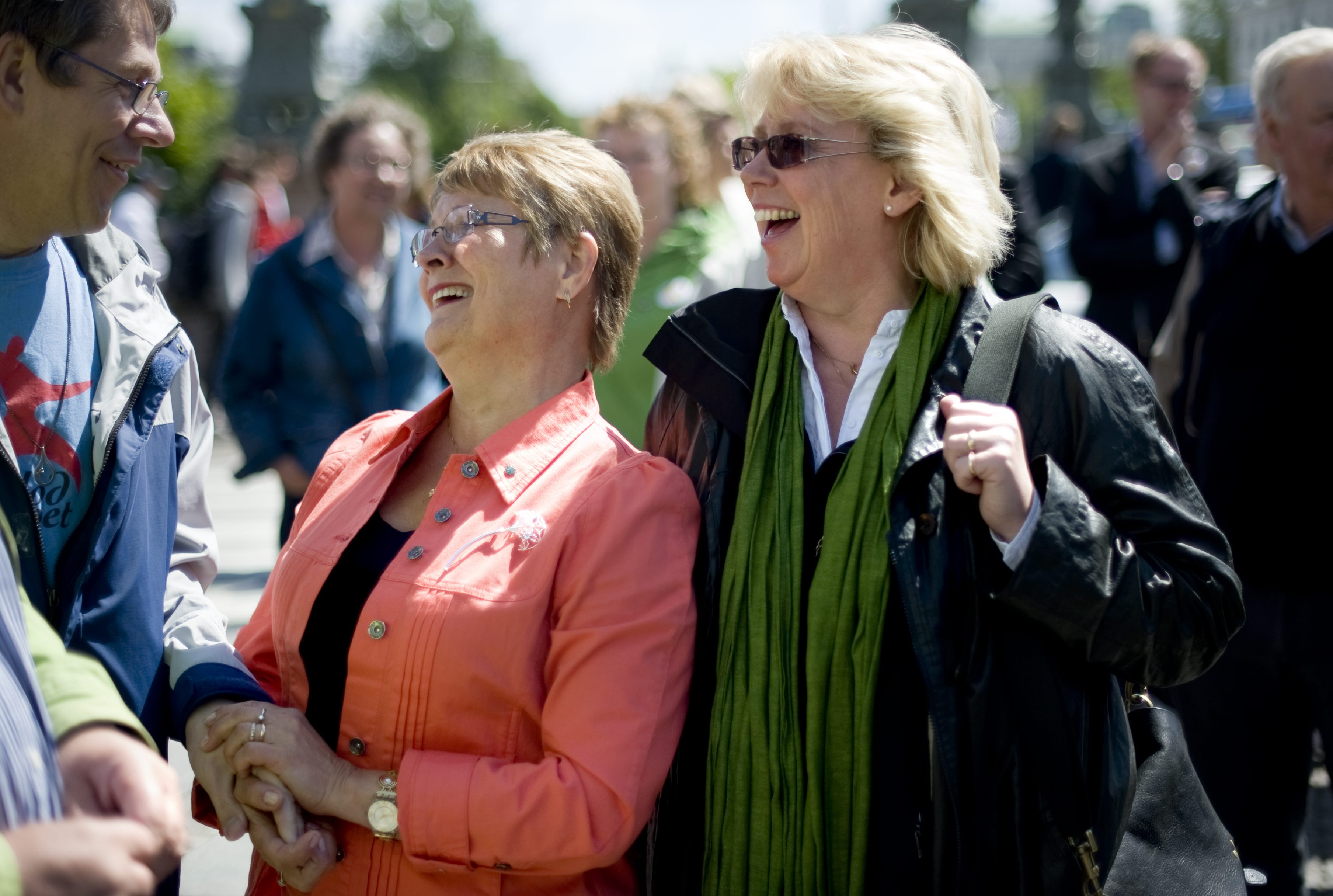 Ek på valkampanj med Maud Olofsson i samband med EU-parlamentsvalet 2009.