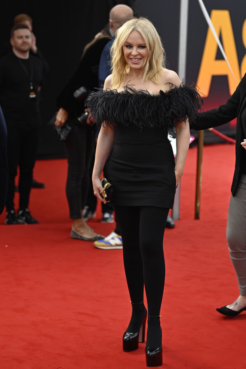 Kylie Minogue var en av gästerna på abbatar-premiären.