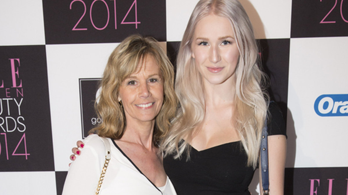 Kristin Zetterlund tog med sin mamma på Elle Beauty Awards.