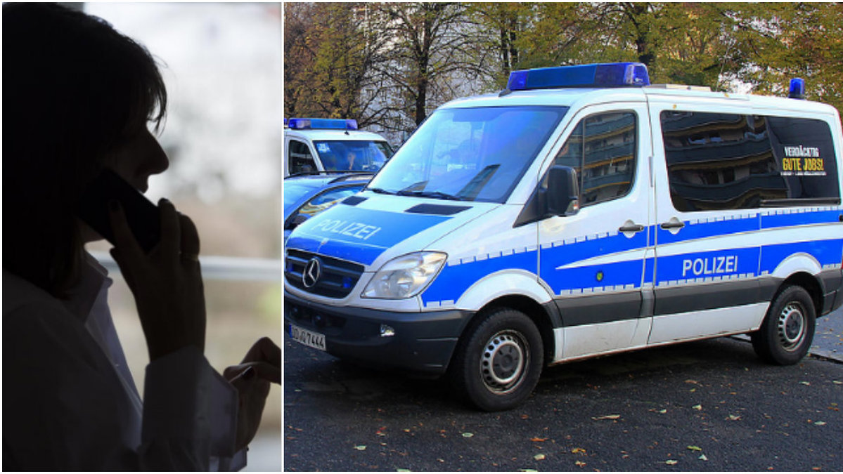 En 35-årig kvinna kontaktade tyska polisen i måndags.