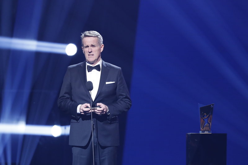 Årets ledare Vésteinn Hafsteinsson vid Idrottsgalan 2022.