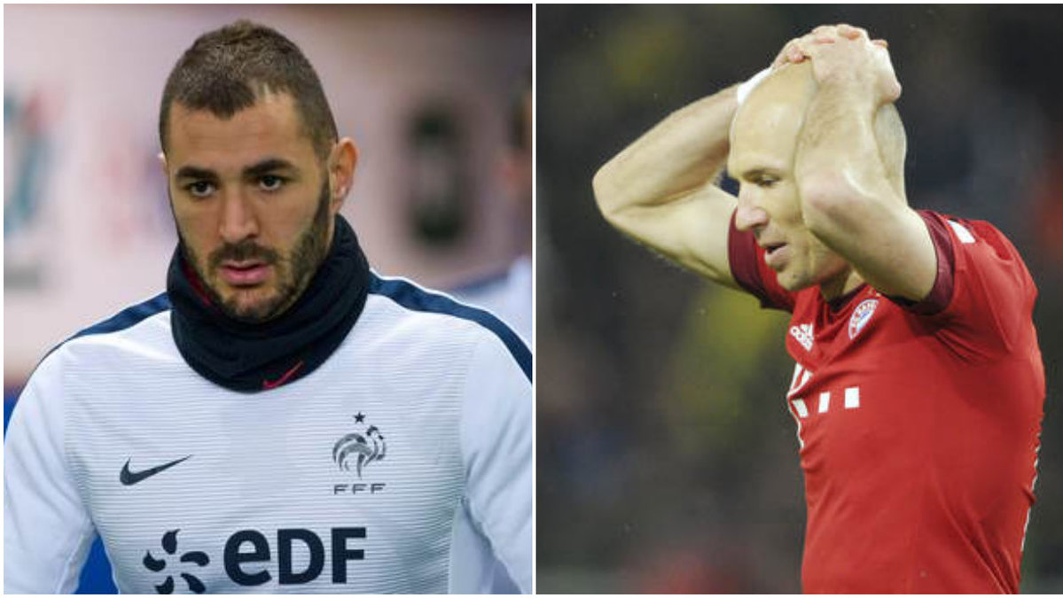 Karim Benzema och Arjen Robben – två världsstjärnor som kommer saknas i EM.