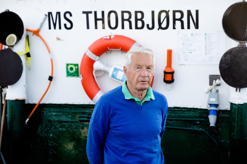 Färjan som går ut till Arbeiderpartiets ungdomsförbunds sommarläger på Utøya döptes på 1990-talet till MS Thorbjørn efter moderpartiets dåvarande ledare Thorbjørn Jagland. Den här bilden togs 2019, åtta år efter det högerextrema terrordåd som ägde rum där sommaren 2011.