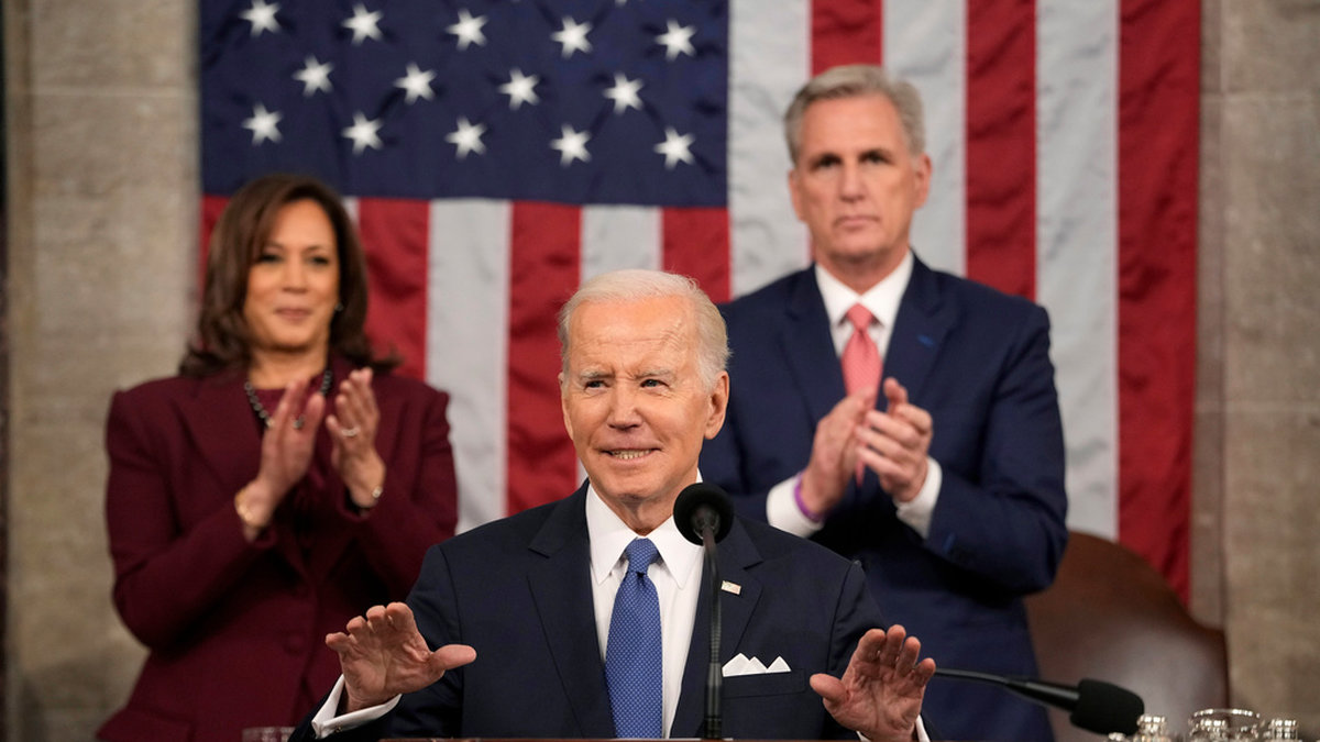 USA:s president Joe Biden håller det årliga presidenttalet kallat State of the union.