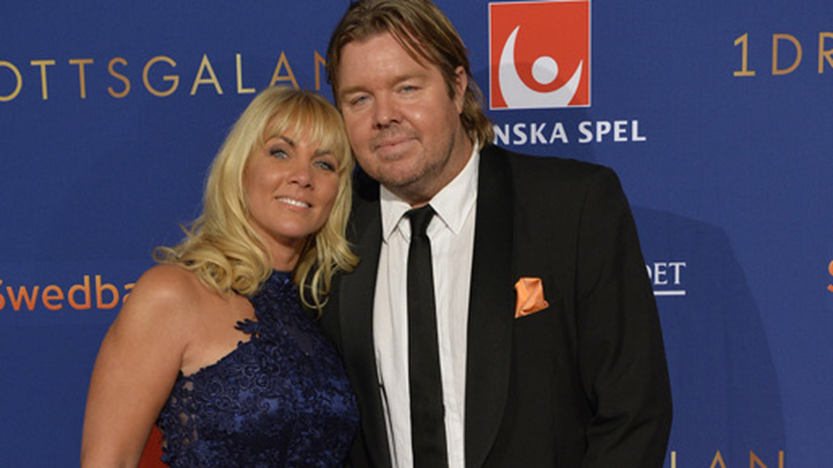 Tomas Brolin med sin fru Marielle.