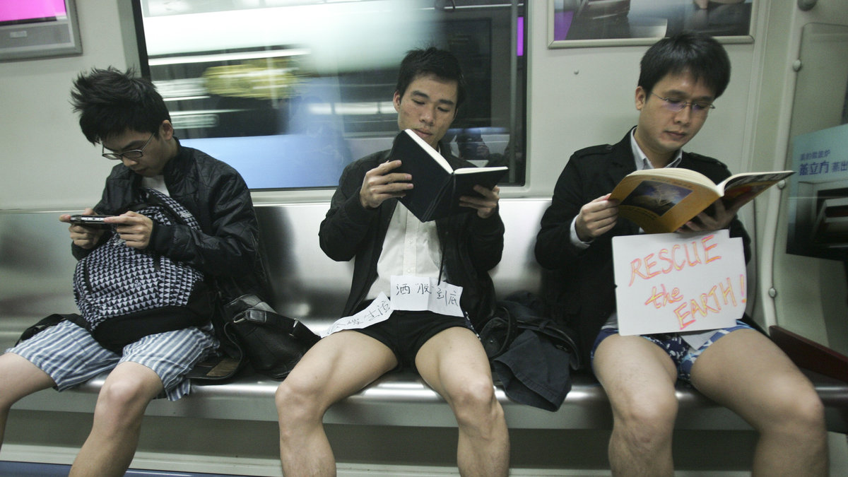 Här är några passagerare i Kina 2010.