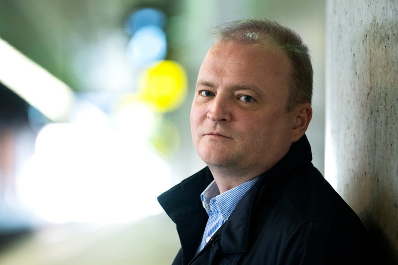 Den belarusiske journalisten Aleh Aheyeu på besök i Stockholm för att ta emot priset som hans organisation, Belarusian association of journalists, tilldelats av Reportrar utan gränser.