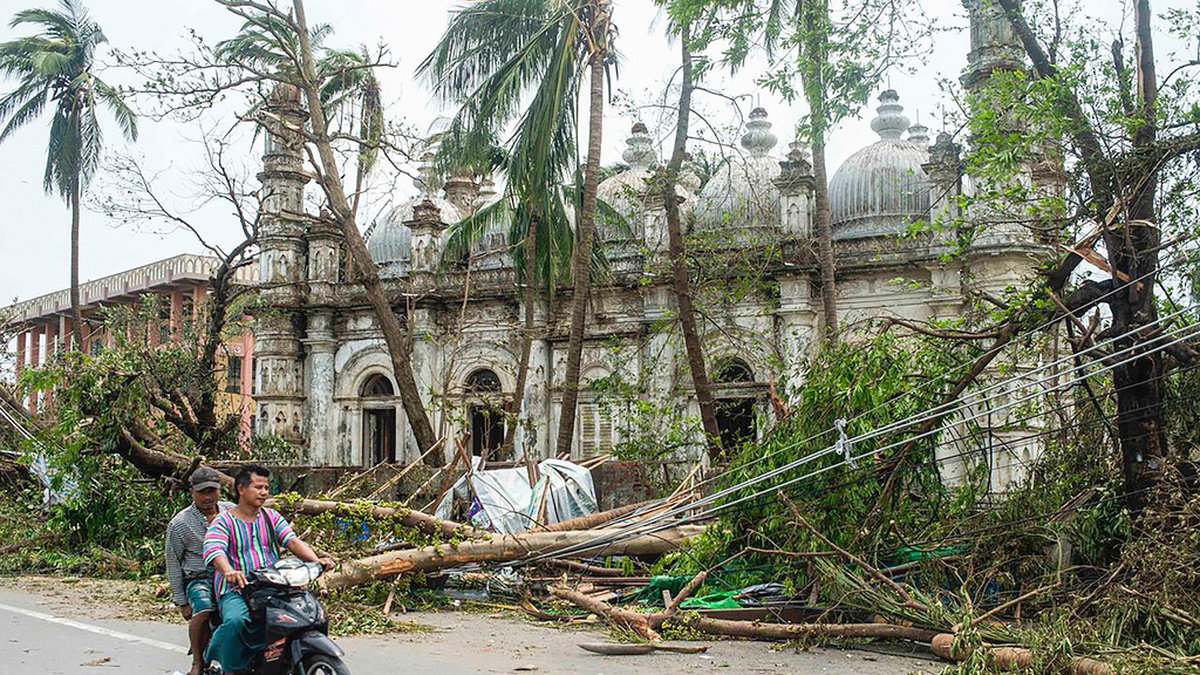 Cyklonen Mocha drog fram genom Myanmar under 2023. Arkivbild.