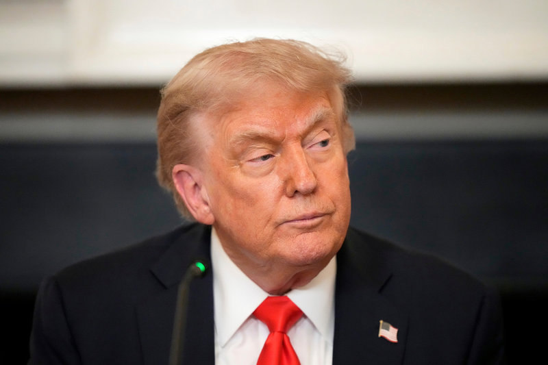 President Trump på en middag i Vita huset på torsdagen.