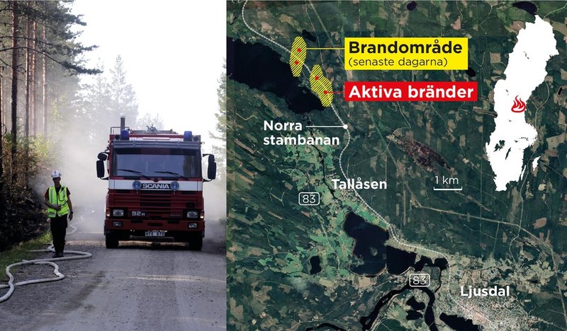 Brandområdet senaste dagarna