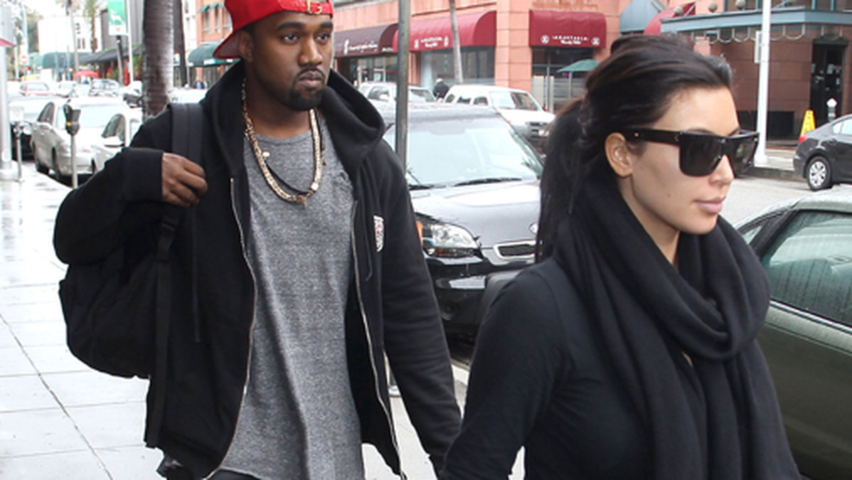 Kim och Kanye ute i New York tidigare i veckan. 