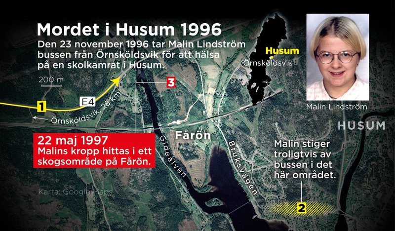Webbkarta med händelseförlopp.