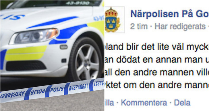 mord, Gotland, Polisanmälan, Polisen