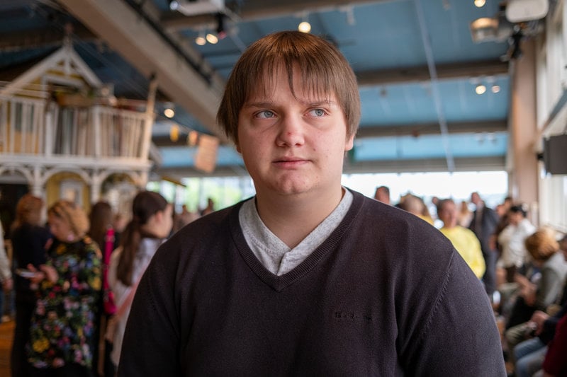 Kyrylo från Ukraina hoppas även kunna åka luftballong senare under Sverigebesöket – om vädret tillåter.