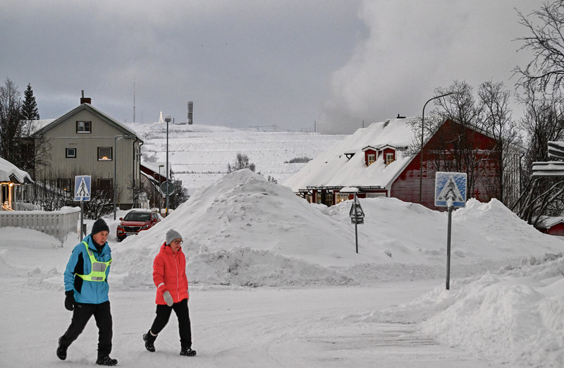 Ett bostadsområde i den gamla delen av Kiruna. Arkivbild.