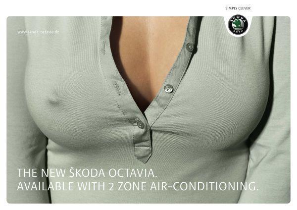 Hur säljer vi bäst in Skodas nya AC-system? Med bröstvårtor!