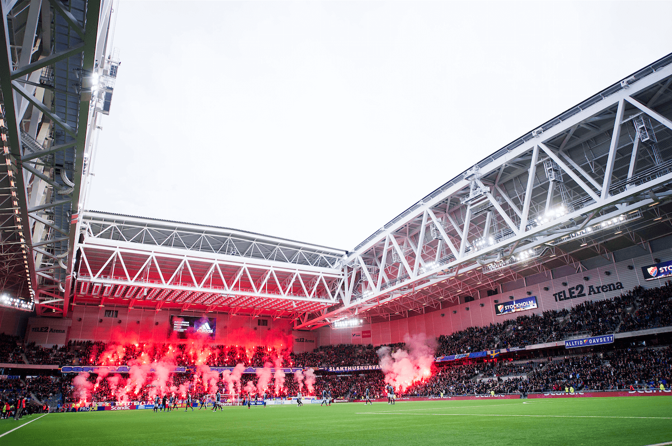 Djurgårdsklacken på Tele2. Djurgårdsklacken på Tele2.