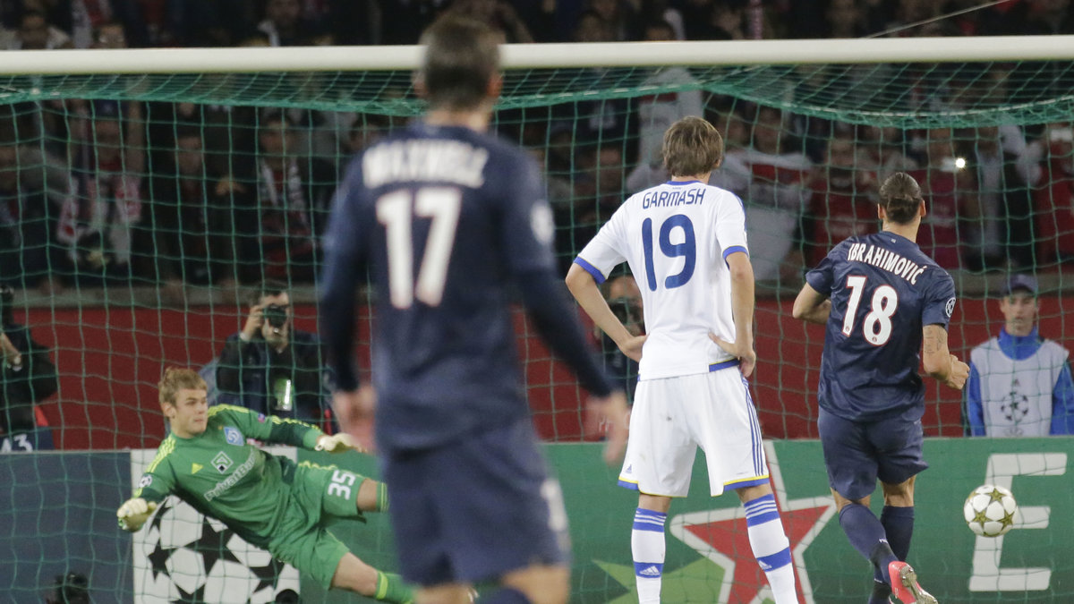 Zlatan satte 1–0 på straff och blev historisk.