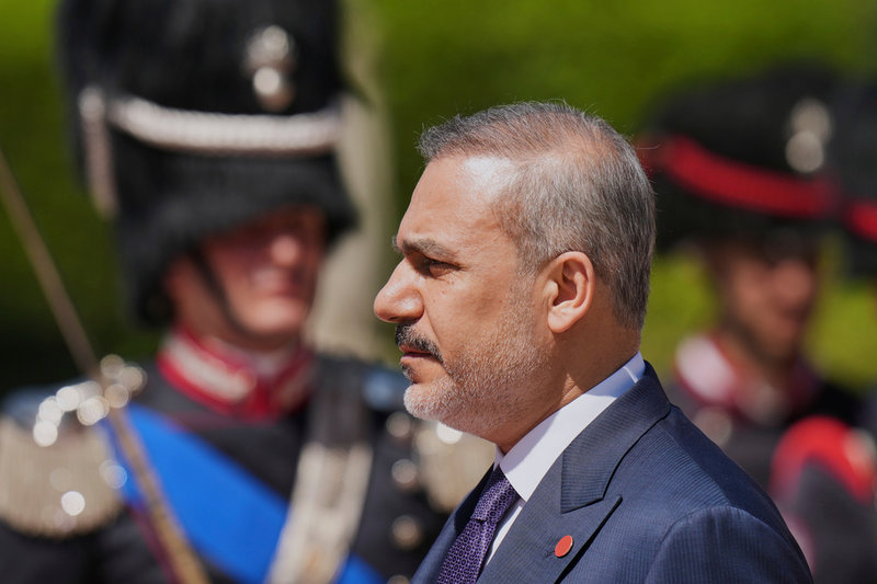 Turkiets utrikesminister Hakan Fidan på en bild tagen i Rom i april.