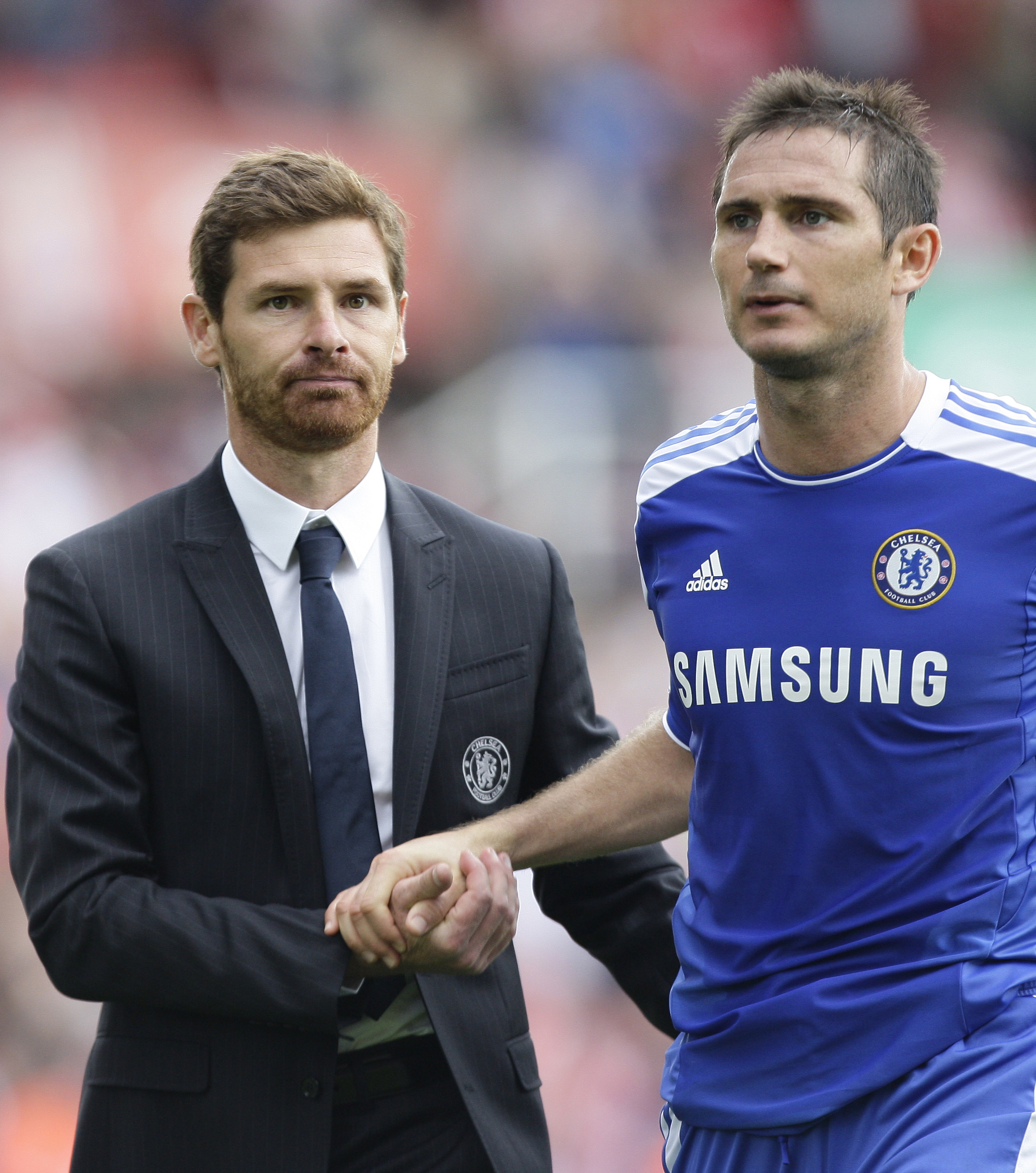 Villas-Boas med sin jämngamle mittfältare Frank Lampard.