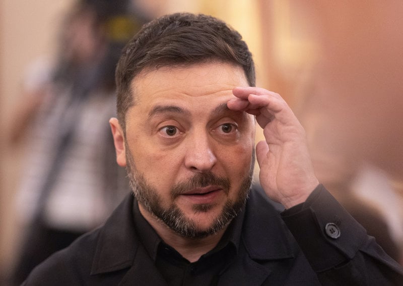 Ukrainias president Volodymyr Zelenskyj, fotograferad i Spanien på tisdagen.