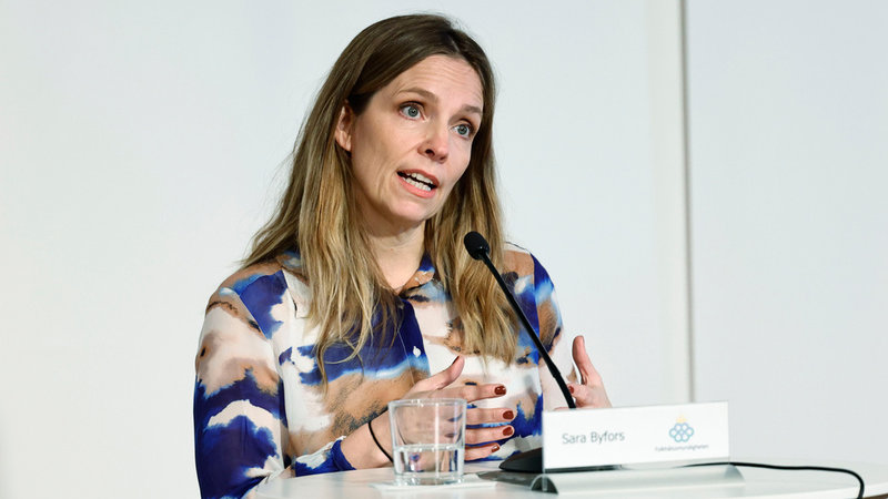 Sara Byfors, avdelningschef på Folkhälsomyndigheten. Arkivbild.