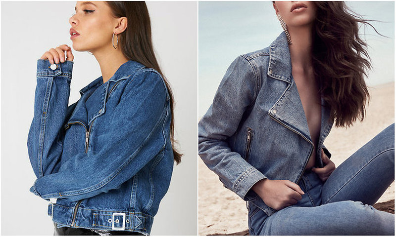 Jeansjacka bikermodell