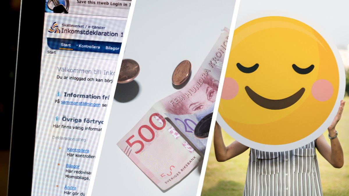 Emoji, svenska sedlar, skatteverket