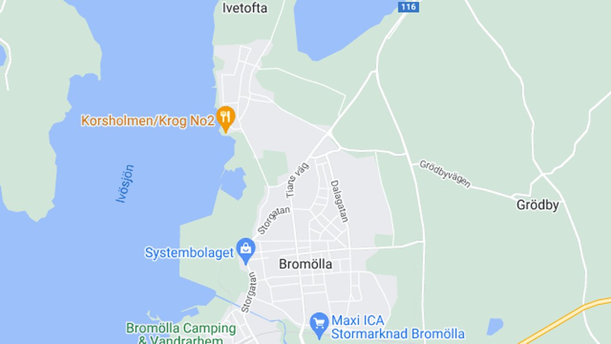 Google maps, Bromölla