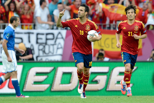 Anfallaren för dagen, Cesc Fabregas, kvitterade för Spanien i den 64:e minuten.